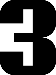 Number 3 Alt Digital Sketch Svg Design, Free Vectors File